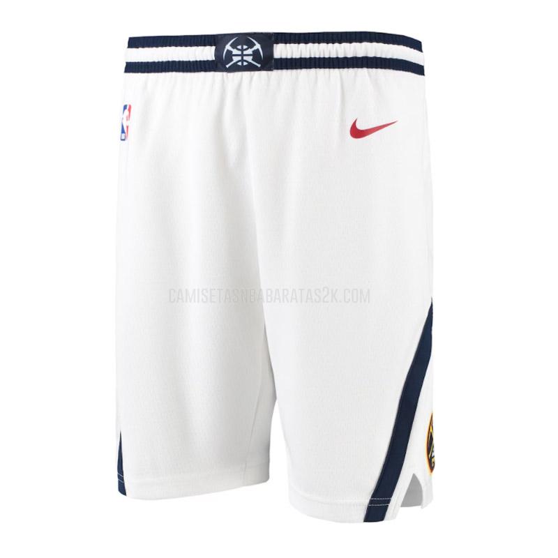 pantalones cortos de baloncesto denver nuggets de la blanco association edition 2022-23