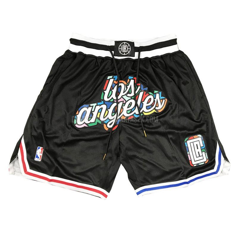 pantalones cortos de baloncesto los angeles clippers de la negro city edition 2023