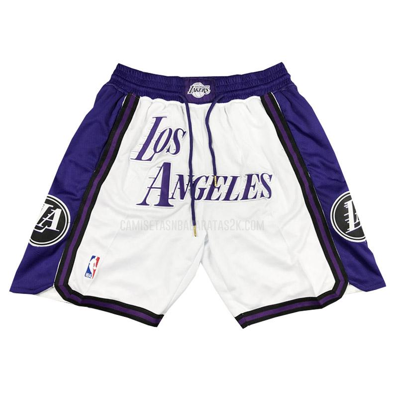 pantalones cortos de baloncesto los angeles lakers de la blanco city edition 2022-23