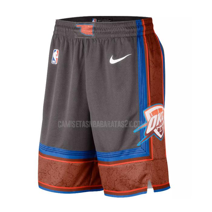 pantalones cortos de baloncesto oklahoma city thunder de la gris city edition 2023