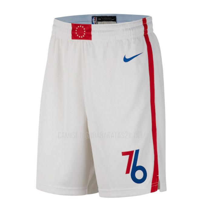 pantalones cortos de baloncesto philadelphia 76ers de la blanco city edition 2023