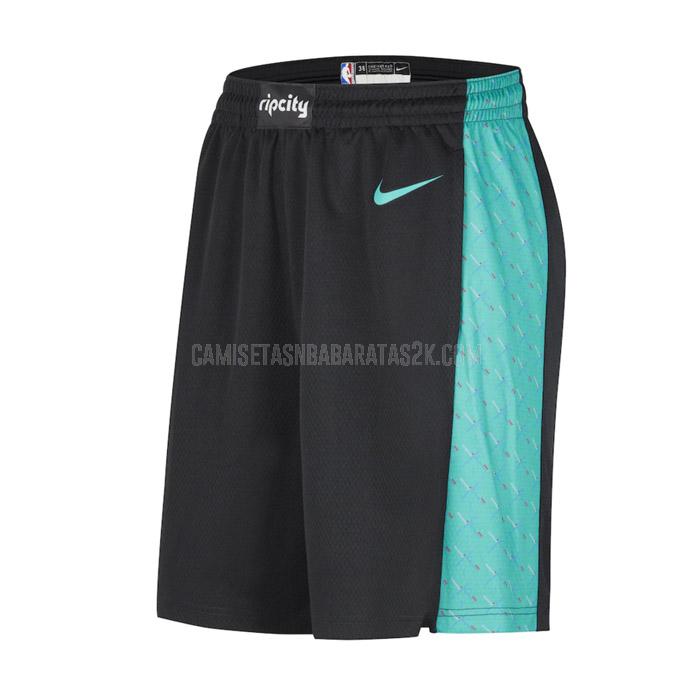 pantalones cortos de baloncesto portland trail blazers de la negro city edition 2023