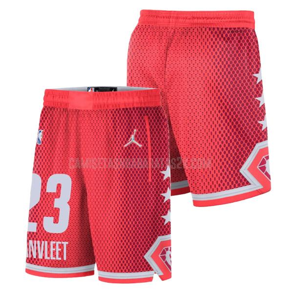 pantalones cortos de la fred vanvleet 23 hombres rojo nba all-star 2022