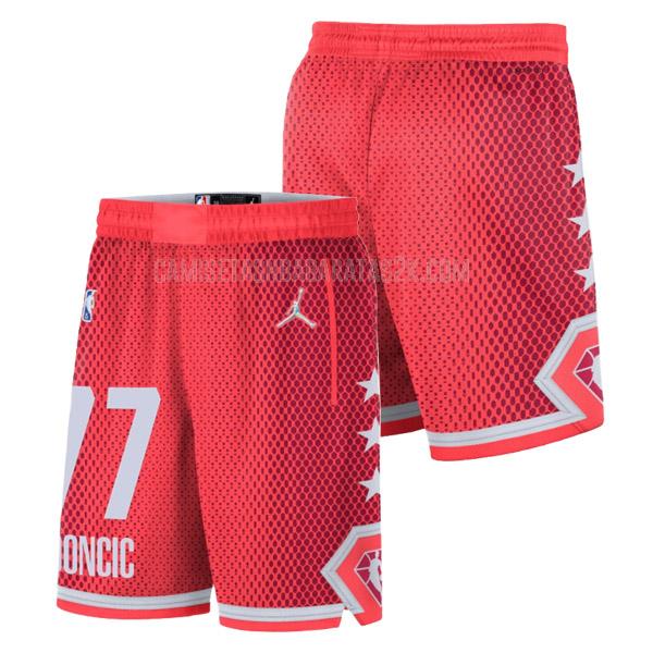 pantalones cortos de la luka doncic 77 hombres rojo nba all-star 2022