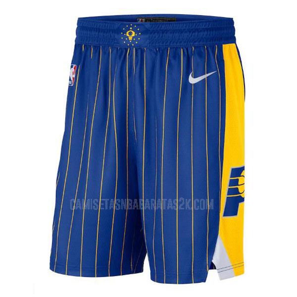 pantalones cortos indiana pacers de la hombres azul city edition 2020-21