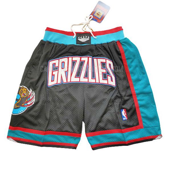 pantalones cortos memphis grizzlies de la hombres negro just don hx1 2001-2002