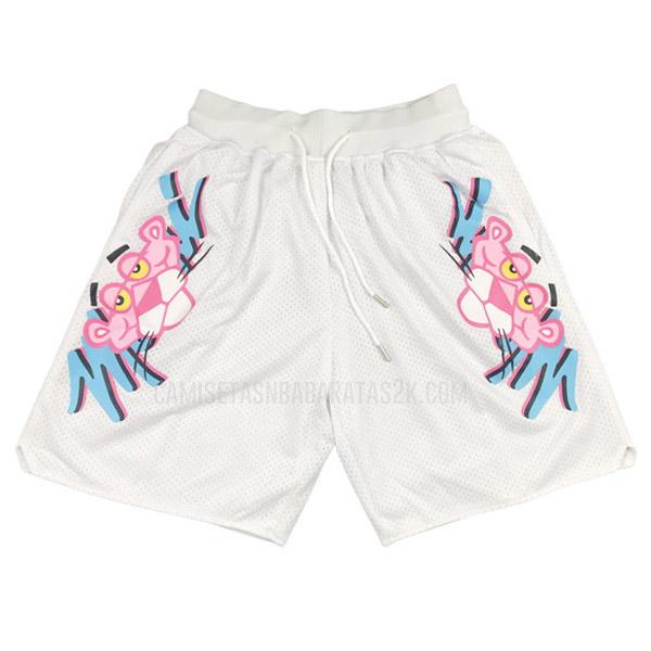 pantalones cortos miami heat de la hombres blanco pink panther rh1