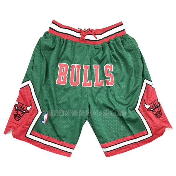 pantalones cortos nba chicago bulls de la verde just don bolsillo