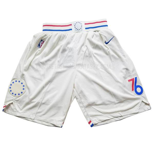 pantalones cortos nba philadelphia 76ers de la blanco edición city 2018-2019