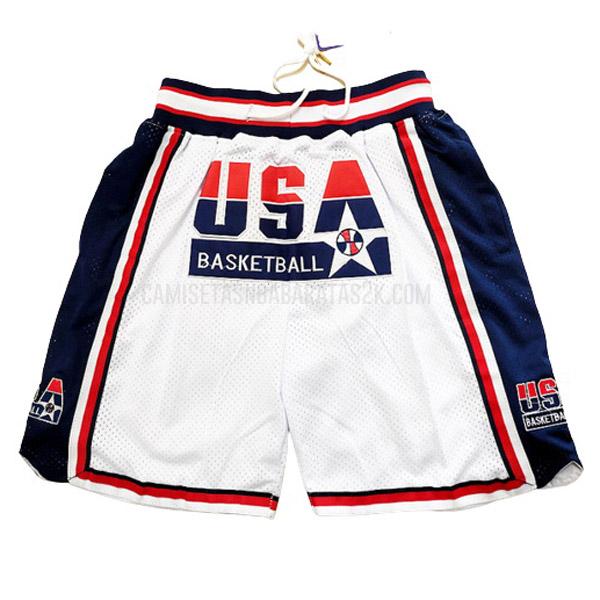 pantalones cortos usa team de la hombres blanco 1992